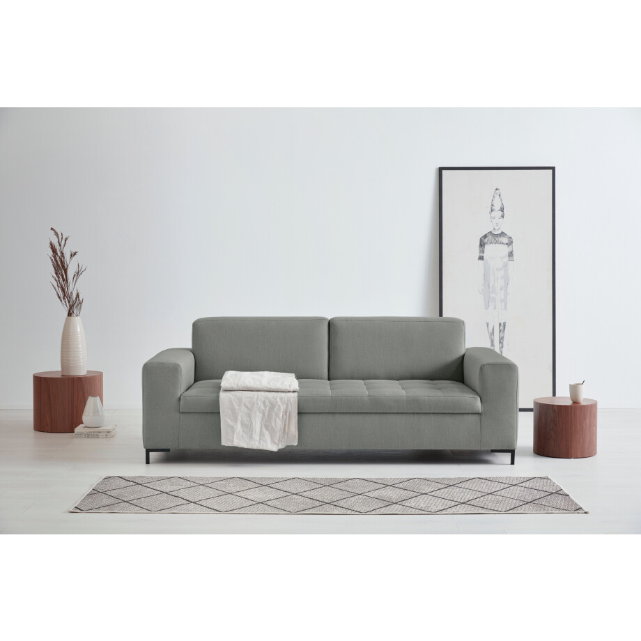 OTTO products 3-zitsbank Grazzo, tijdloos en elegant, moderne zitverdeling hoogwaardige stoffen van gerecycled materiaal, stiksels op de zitting afbeelding 1