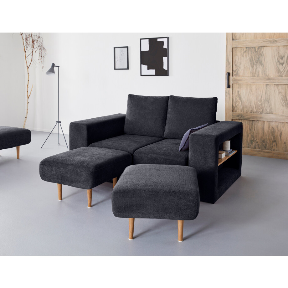 LOOKS BY WOLFGANG JOOP 2-zitsbank Looksvb Aan te passen bank: de bank wordt een bank met 2 hockers, met kastfunctie afbeelding 1
