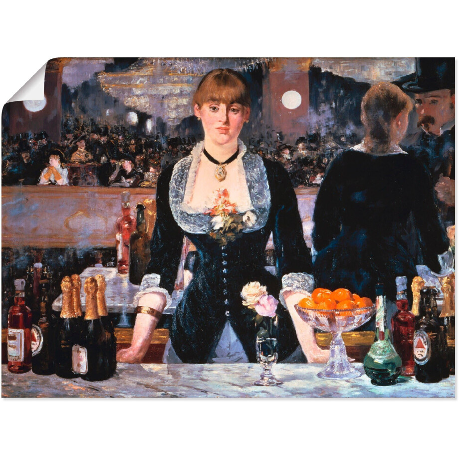 Artland Artprint De bar van de Folies-Bergeres, ca. 1881 als artprint op linnen, poster in verschillende formaten maten afbeelding 1