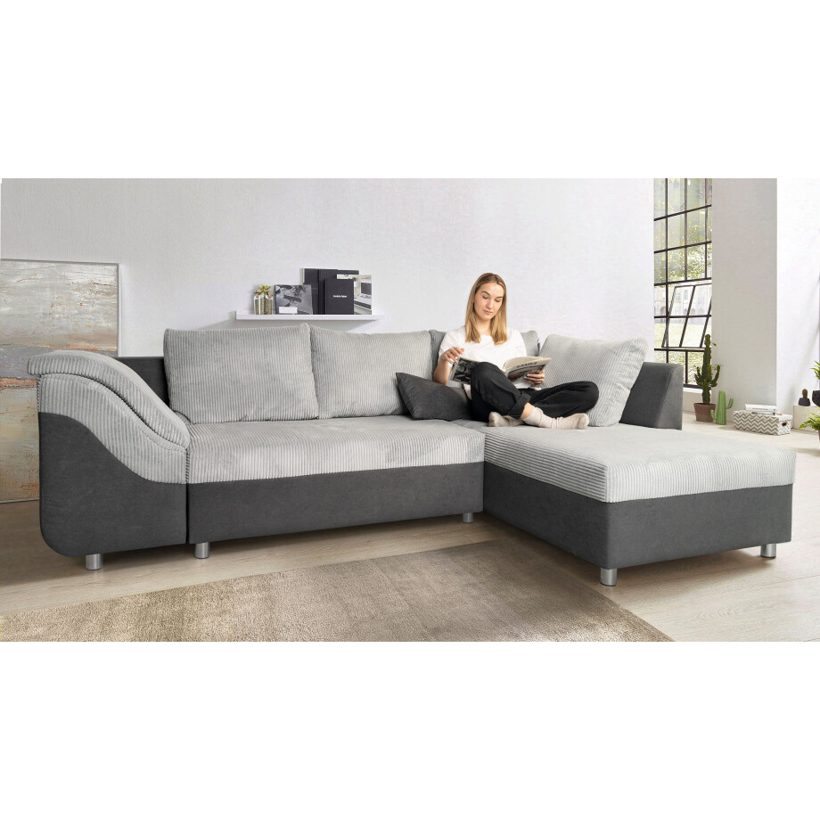 COLLECTION AB Hoekbank Sally L-vorm met en zonder slaapfunctie, inclusief losse rug- en sierkussens afbeelding 1