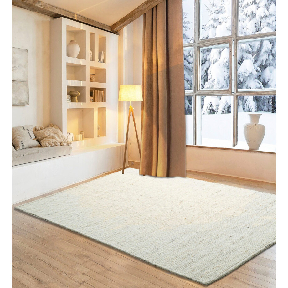 my home Wollen kleed Greith Omkeerbaar tapijt, gemêleerd, 100% wol, handgeweven, Scandi, woonkamer afbeelding 1