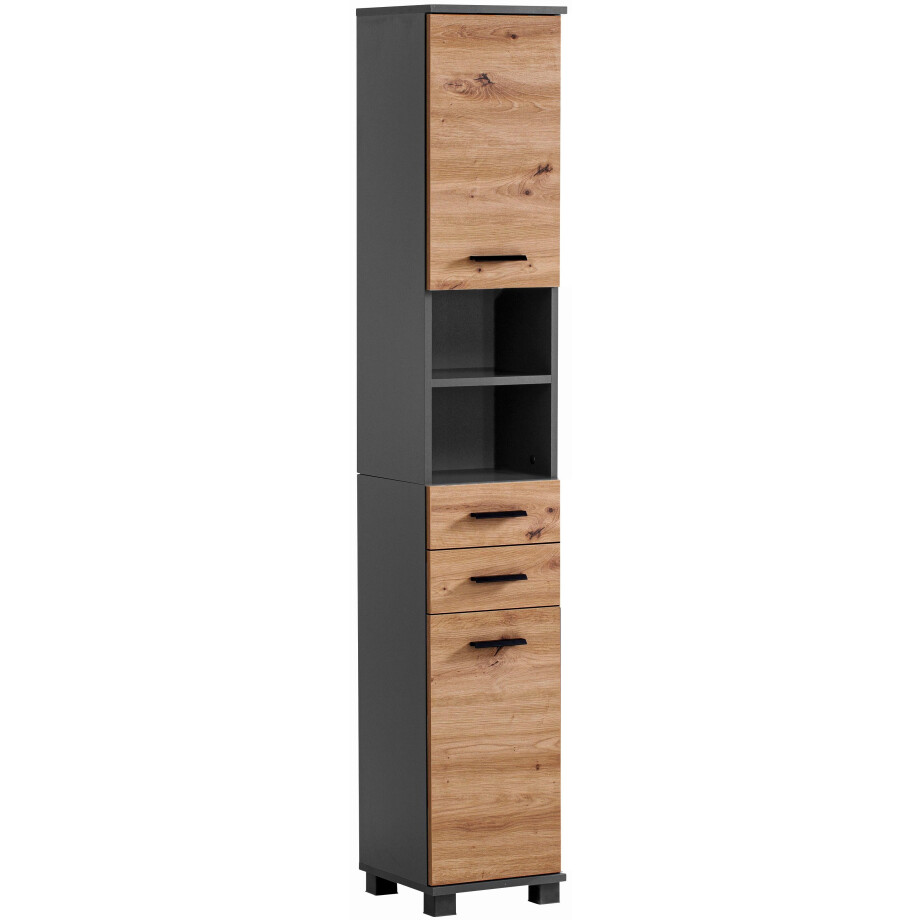 welltime Hoge kast Palermo, breedte 30 cm Verwisselbare deurstop, metalen beslag afbeelding 1