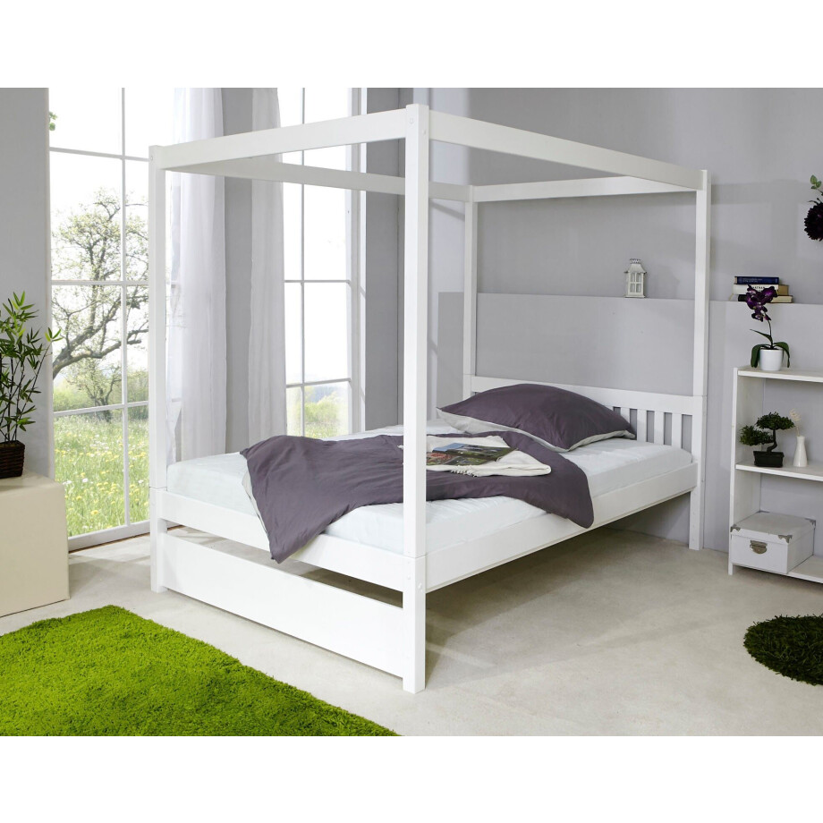 Ticaa Hemelbed Lino in diverse breedten, grenen afbeelding 1