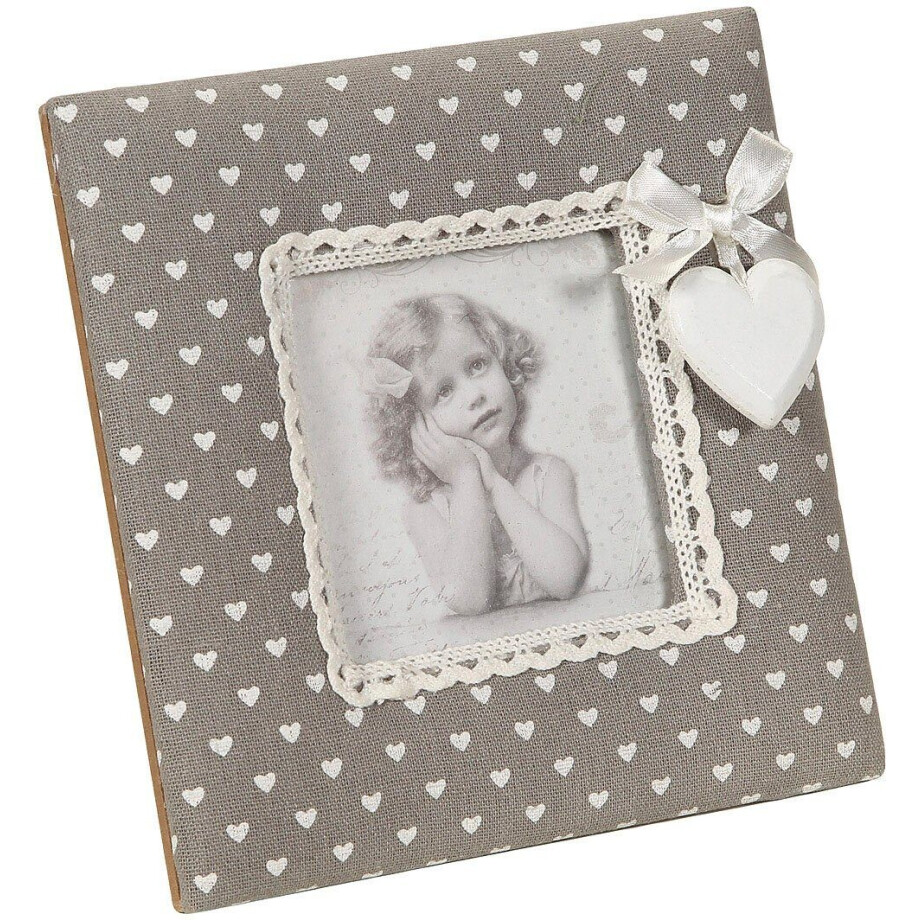 Ambiente Haus Enkel frame Stof fotolijstjes - grijs 16x16cm (1 stuk) afbeelding 1