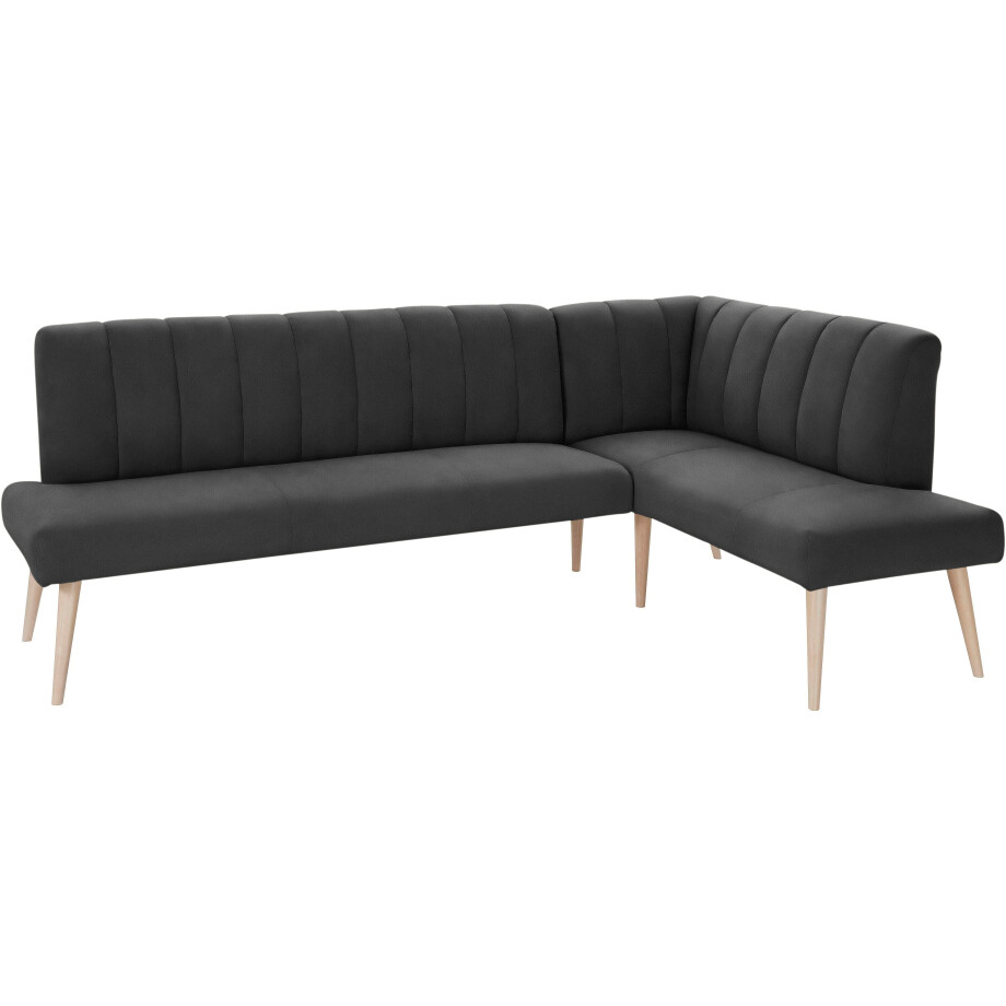 exxpo - sofa fashion Hoekbank Costa, moderne rugstikking, comfortabel en elegant, hoge houten voet afbeelding 1