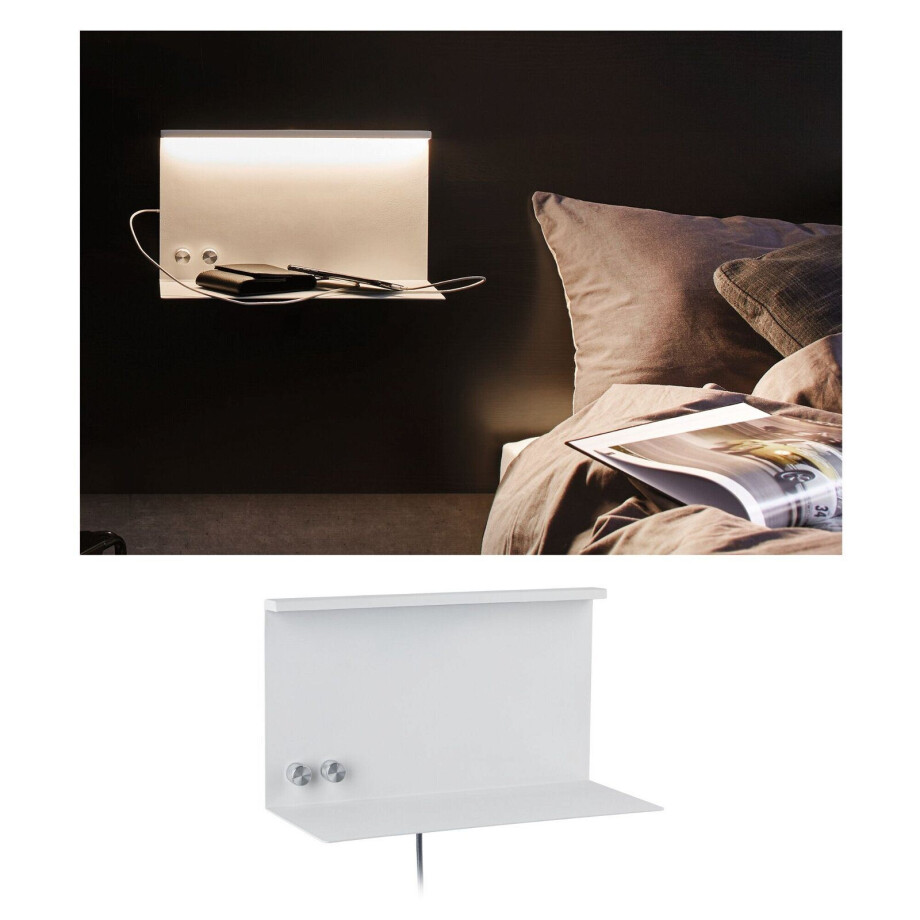 Paulmann Led-wandlamp Jarina 4,5W/1,6W USBC 230V 3000K Metaal afbeelding 1