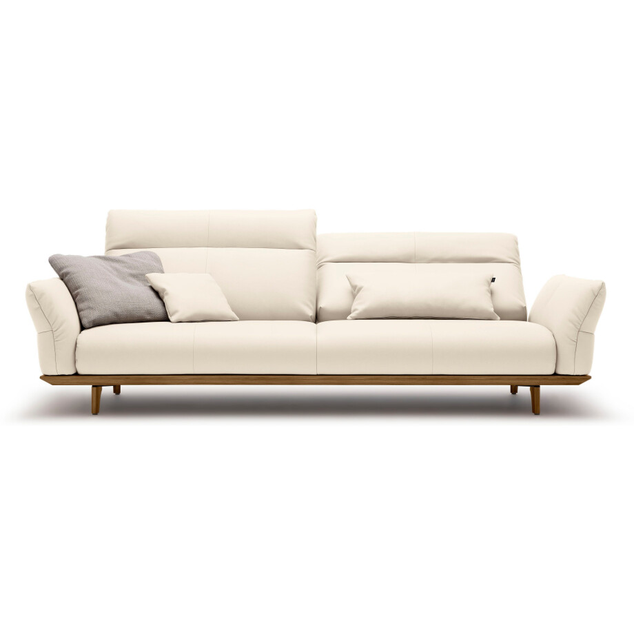 Hülsta Sofa 4-zitsbank Hs.460 Onderstel in walnotenhout, walnotenhouten poten, breedte 248 cm afbeelding 1