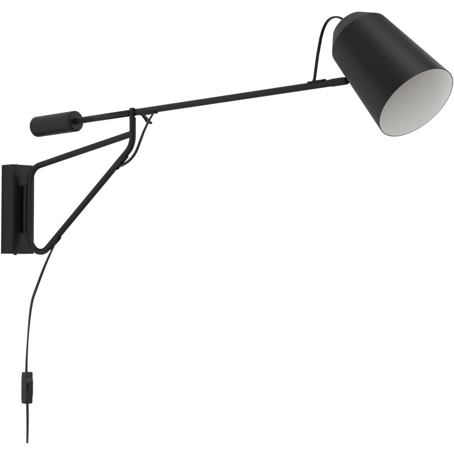 EGLO Plafondlamp LORETO 1 Plafondlamp in zwart en wit van staal - excl. E27 - 28W (1 stuk) afbeelding 1