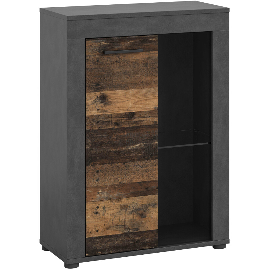 INOSIGN Vitrinekast Aosta, breedte 60 cm, staand of hangend, in verschillende kleuren Deurafdichting verwisselbaar, 1 glazen inlegvloer, hangvitrine, staande vitrine afbeelding 1