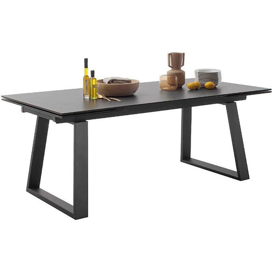 MCA furniture Eettafel NARBONNE onderstel tafel 200-300 cm Keramiek, metaal, eindschuif, uittrekbaar, tafelblad 13 mm, 10-12 personen afbeelding 1