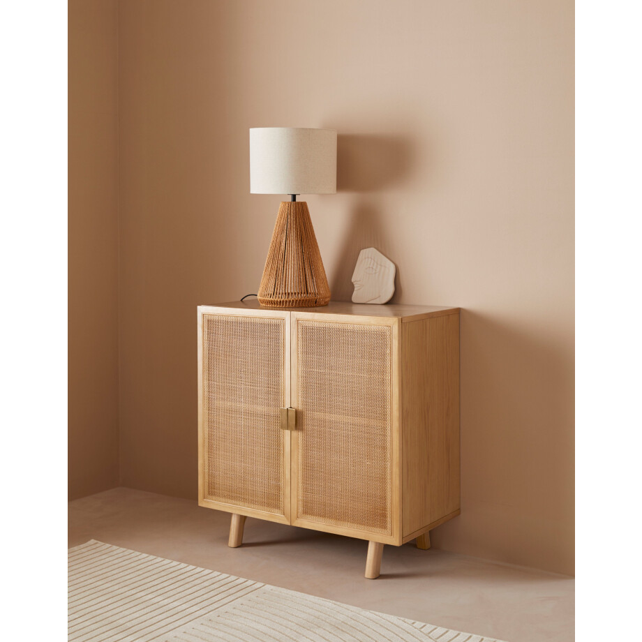 LeGer Home by Lena Gercke Kast Lina, TOPSELLER!, OTTOs Choice Met rotan inzet, 2 binnenvakken, gedeeltelijk massief afbeelding 1
