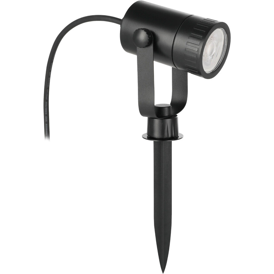 EGLO Staande lamp NEMA-Z Vloerlamp in zwart van kunststof, staal - incl. GU10 - 1X5W (1 stuk) afbeelding 1