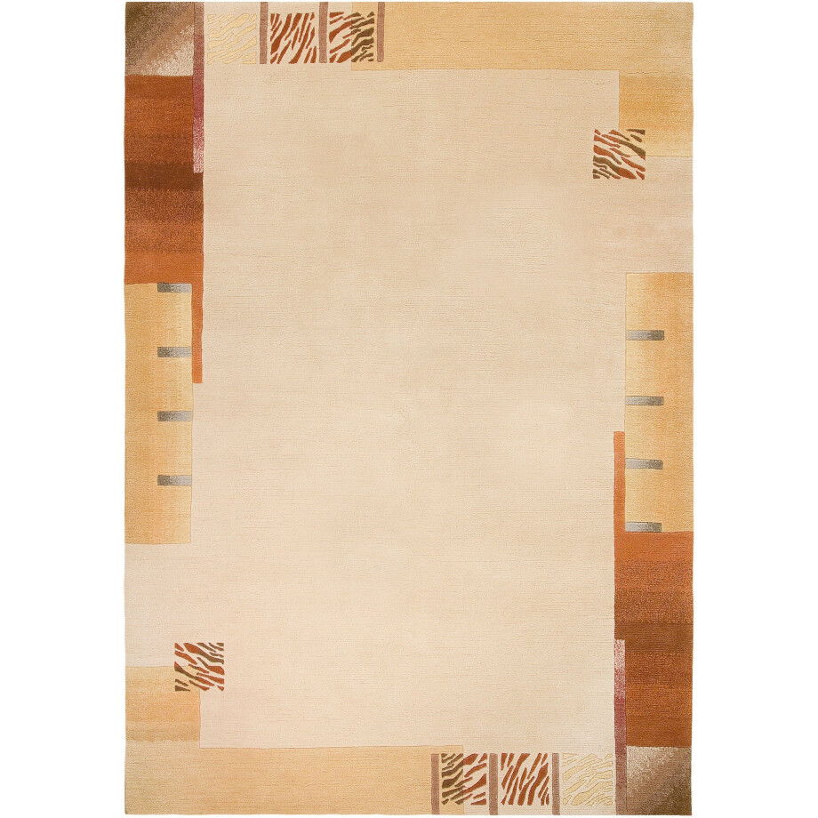 LUXOR living Wollen kleed Patana speciaal Nepal tapijt, 100% wol, handgeknoopt, met bies afbeelding 1