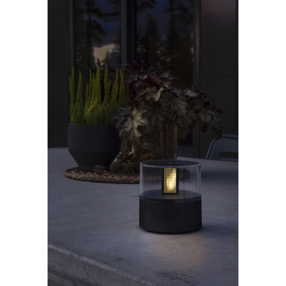 KONSTSMIDE Decoratieve ledverlichting Led-vlam met zwarte kunststof sokkel en transparante afdekking (1 stuk) afbeelding 1
