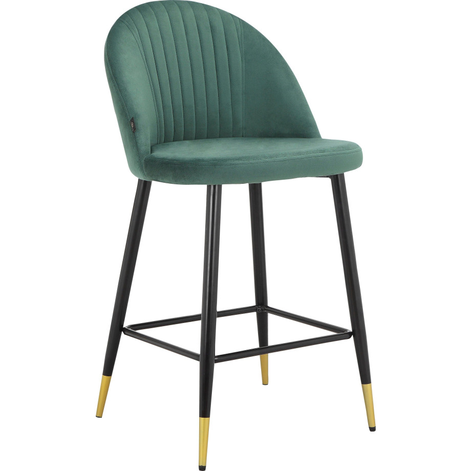 Leonique Bistrostoel Embrosse met zacht verdikte zitting en rugleuning, in mooie veloursstof, zithoogte 65 cm afbeelding 1