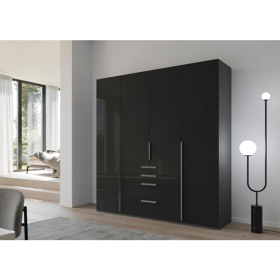 rauch Draaideurkast Purisma met glazen front, laden en vele accessoires, met soft-closetechniek afbeelding 1