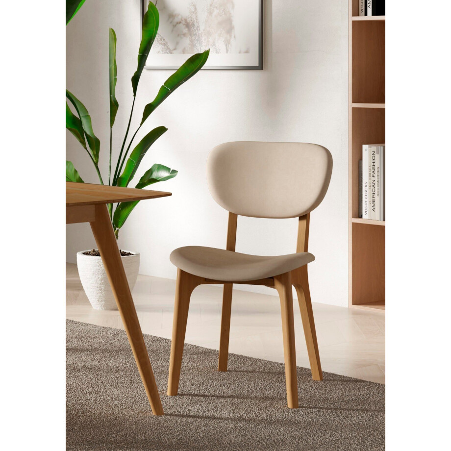 INOSIGN Stoel COZY Made in Italy Frame in beuken, kersen- of notenhout, massief hout, designstoel (set, 2 stuks) afbeelding 1