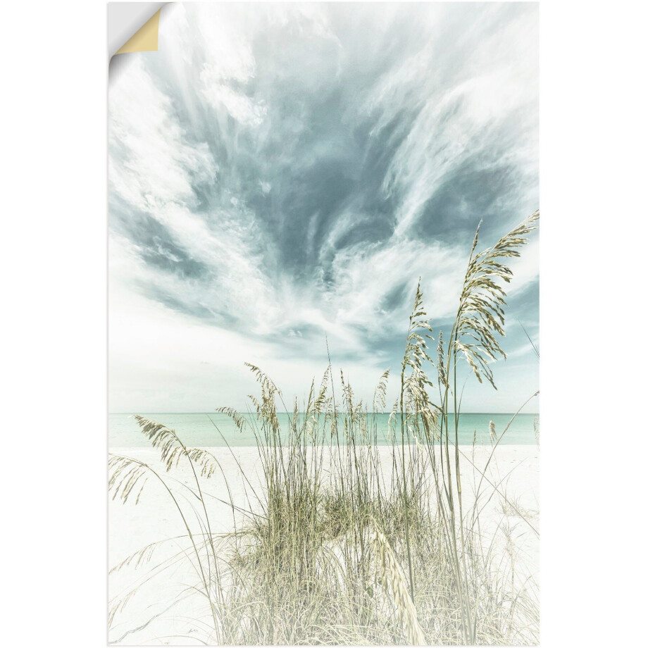 Artland Artprint Hemelse stilte aan het strand vintage als artprint van aluminium, artprint voor buiten, artprint op linnen, poster, muursticker afbeelding 1