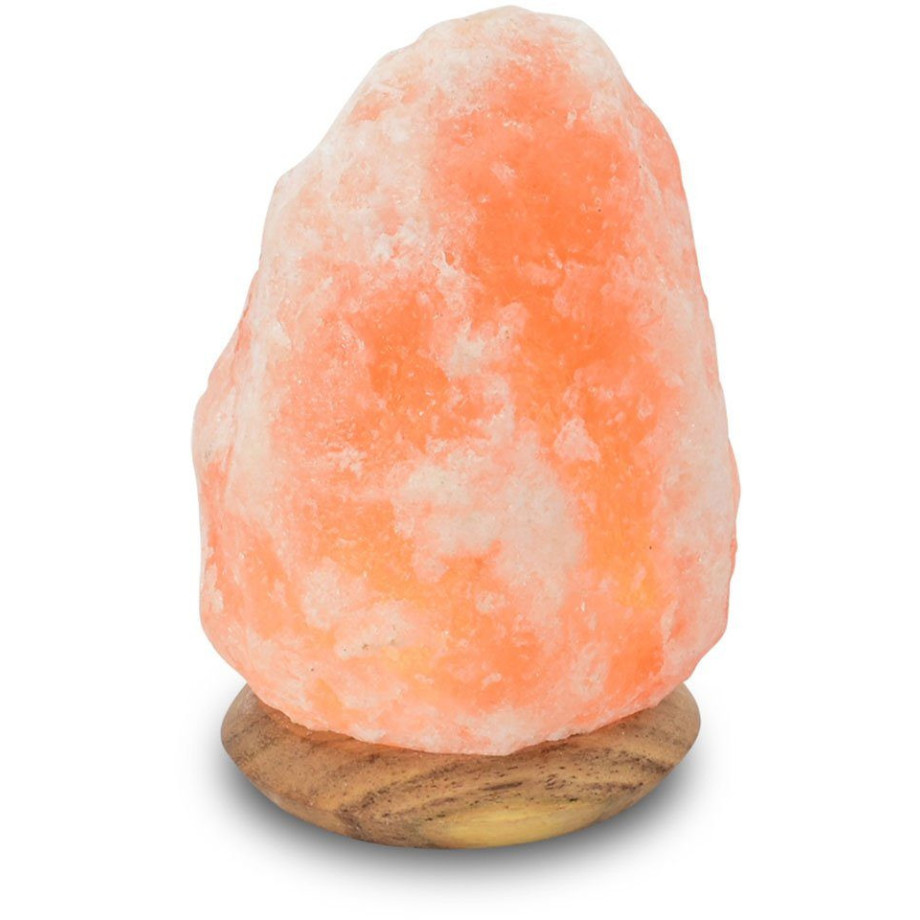 HIMALAYA SALT DREAMS Zoutkristal-tafellamp USB-rock Met de hand gemaakt van zoutkristal - iedere steen uniek, H: ca.10 cm (1 stuk) afbeelding 1