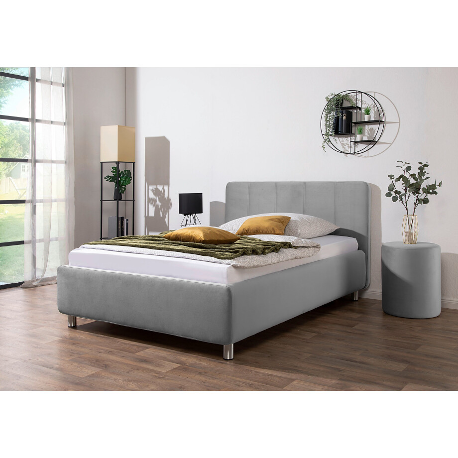 Maintal Gestoffeerd bed Wiesenblick, verkrijgbaar in fluweel en structuur afbeelding 