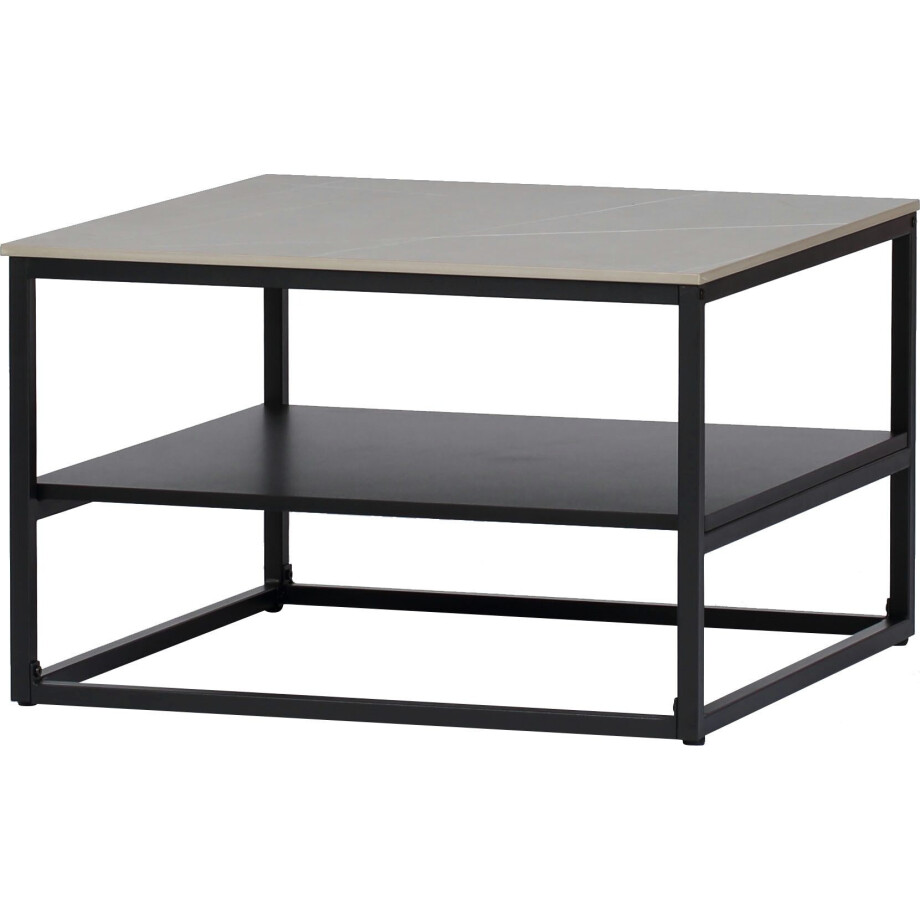 HELA Salontafel Hugo Salontafel, vierkant, gesinterde steen, opbergplank (1 stuk) afbeelding 1