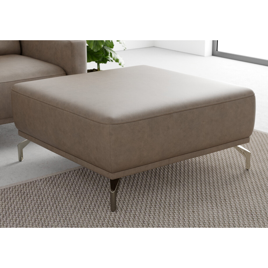 sit&more Hocker Bailando met binnenvering en gesatineerde nikkel poten afbeelding 1