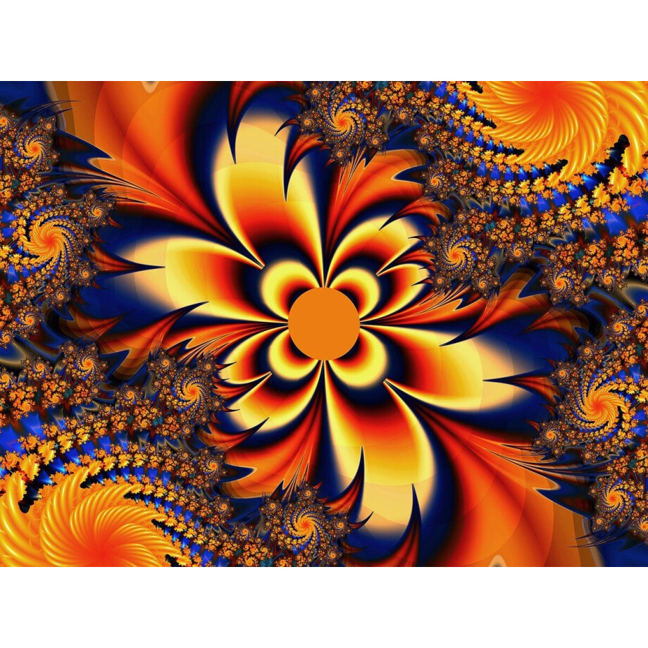 Papermoon Fotobehang Abstracte verdraaien van bloemen Vliesbehang, eersteklas digitale print afbeelding 1