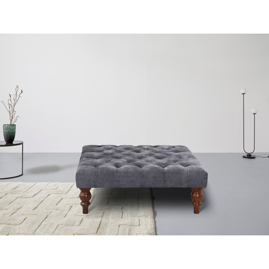 Home affaire Hocker CHESTERFIELD met knoopsluiting, ook in leer afbeelding 1
