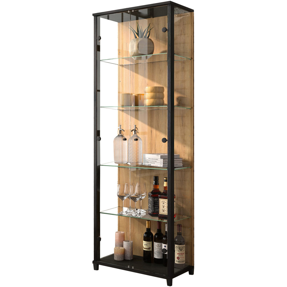 fif möbel Vitrinekast OPTIMA Standvitrine, vitrinekast, glazen vitrine, verzamelvitrine afbeelding 1