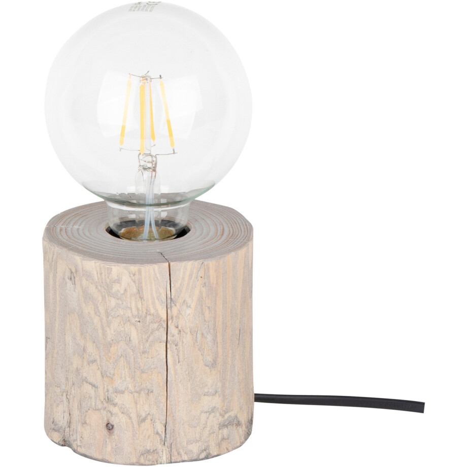 SPOT Light Tafellamp TRABO TABLE massief grenenhout ø 8-12 cm, hout grijs gebeitst afbeelding 1