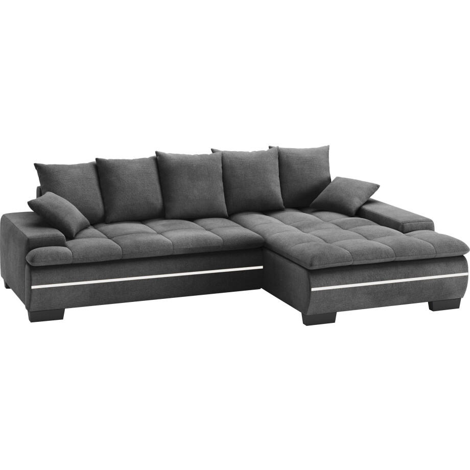 Mr. Couch Hoekbank Haiti II, L-vorm RGB-LED verlichting, optioneel met koudschuim, bed, bedlade afbeelding 1
