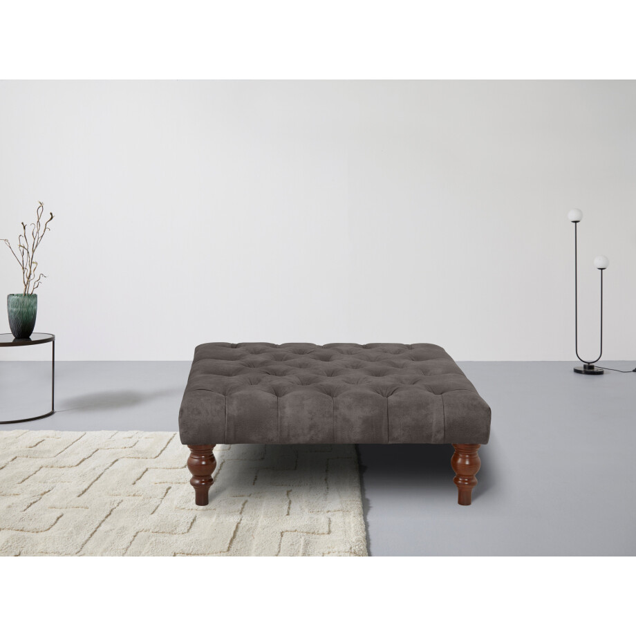Home affaire Hocker CHESTERFIELD met knoopsluiting, ook in leer afbeelding 1