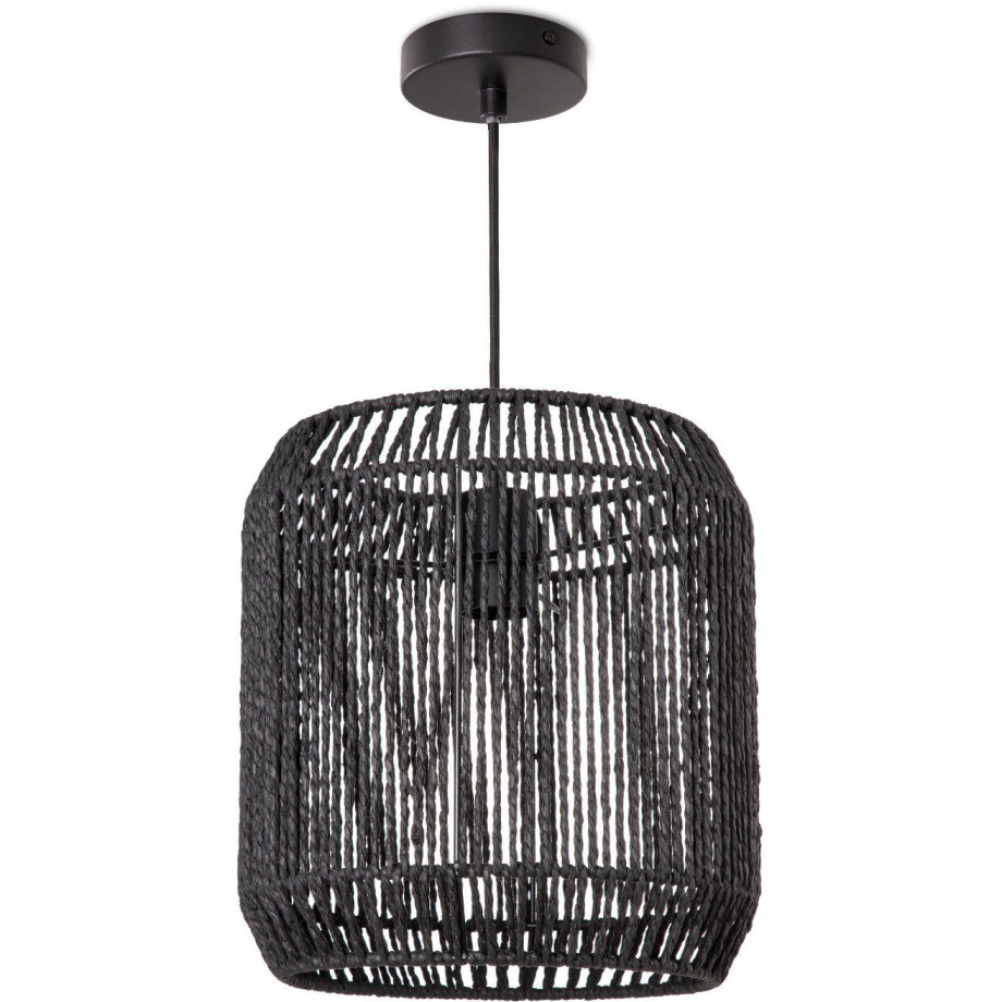 Paco Home Hanglamp Pedro Plafondlamp van aluminium en papier, Ø scherm ca. 28 cm, fitting E27 afbeelding 1