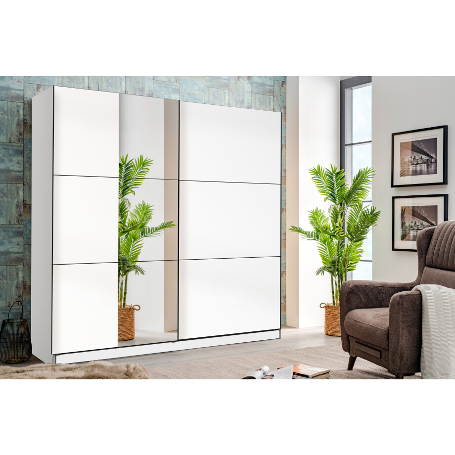 INOSIGN Zweefdeurkast Sierra kledingkast met spiegel linnenkast garderobe Topseller INCLUSIEF interne indeling, FSC-gecertificeerd, OTTOs Choice afbeelding 1