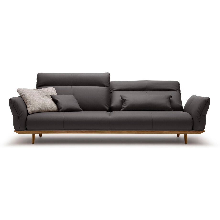 Hülsta Sofa 4-zitsbank Hs.460 Onderstel in walnotenhout, walnotenhouten poten, breedte 248 cm afbeelding 1