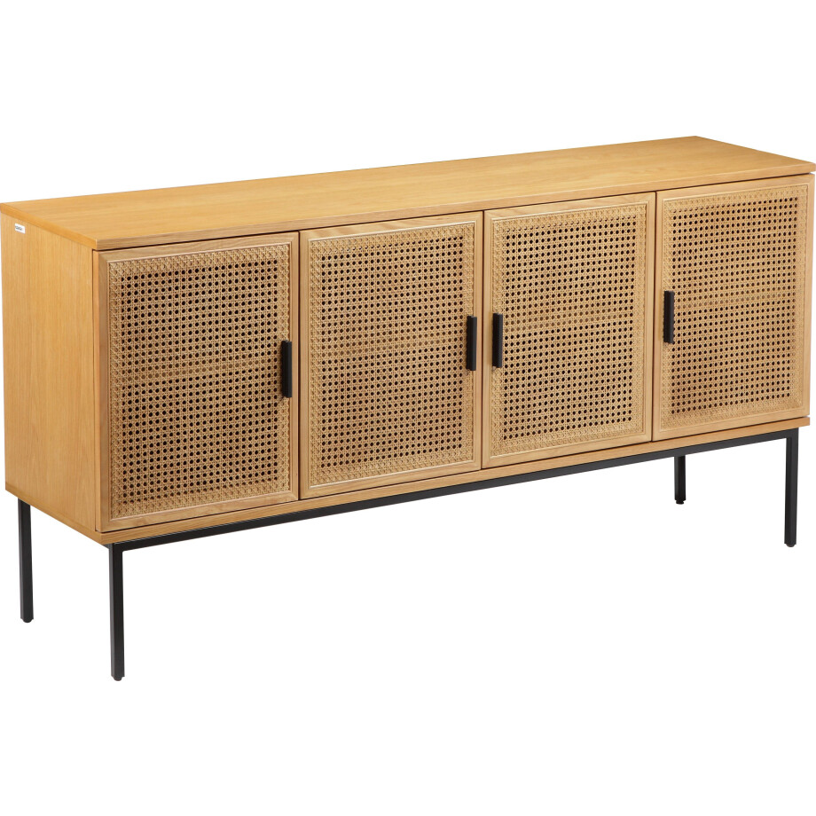 Home affaire Kast Feines Geflecht, TOPSELLER!, OTTOs Choice Met inzet van rotan, 4 deuren afbeelding 1