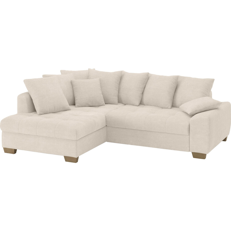 Mr. Couch Hoekbank Nikita II, L-vorm met koudschuim bekleding, optioneel met bed en bedlade afbeelding 1