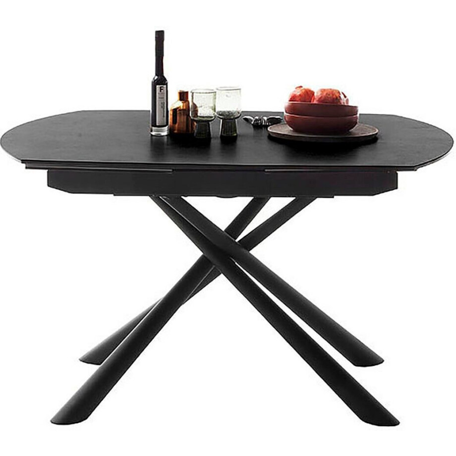 MCA furniture Eettafel NICOSIA vierpoot tafel 130-190 cm Keramiek, metaal, rotatieschuif, uittrekbaar, tafelblad 11 mm afbeelding 1