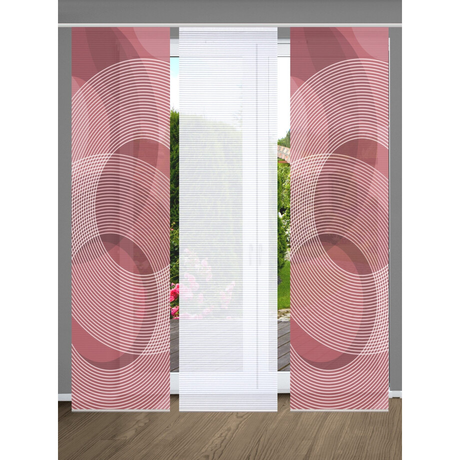 HOME in green Paneelgordijn AFONSO SET DIGITALE PRINT, BAMBOELOOK GERECYCLED (3 stuks) afbeelding 1
