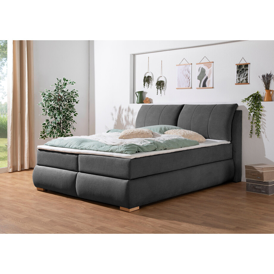 Home affaire Boxspring Breitenthal afneembare rugkussens met klittenband afbeelding 1