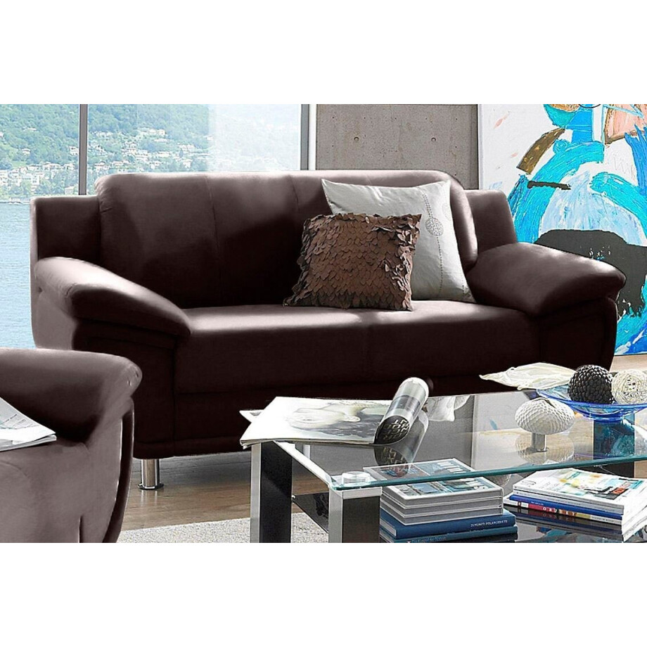 TRENDMANUFAKTUR 2-zitsbank Rondo, breedte 178 cm, brede armleuningen, chromen poten Bank optioneel met bonellvering en in verschillende bekledingen bestelbaar afbeelding 1