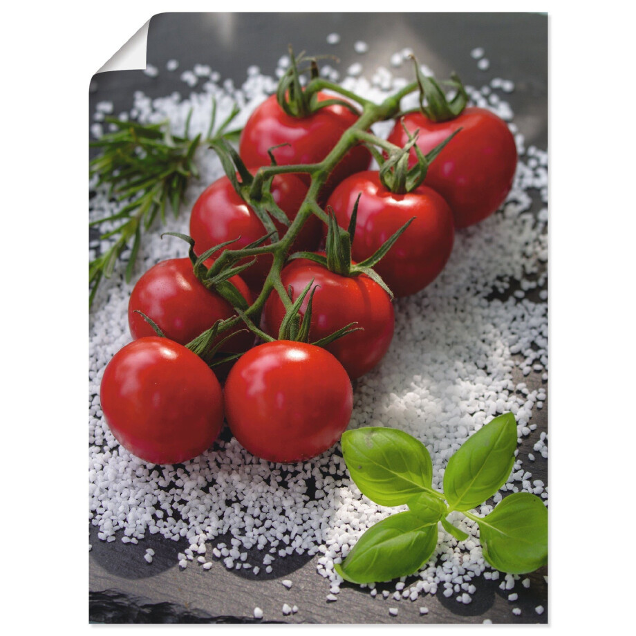 Artland Artprint Tomatentros op zout als artprint van aluminium, artprint voor buiten, poster in diverse formaten afbeelding 1