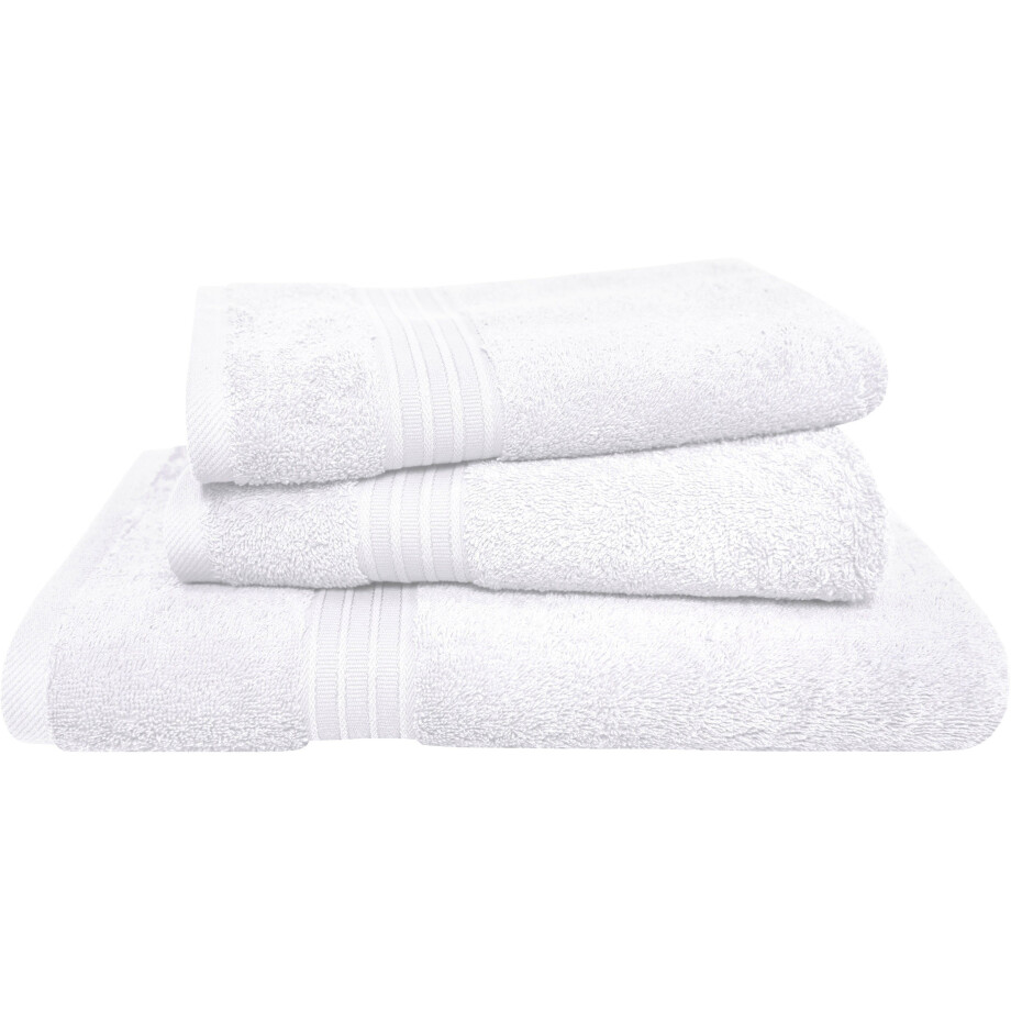 Dyckhoff Handdoekenset Siena met rand, 2 handdoeken (50x100cm), 1 douchehanddoek (70x140cm) (set, 3-delig) afbeelding 1