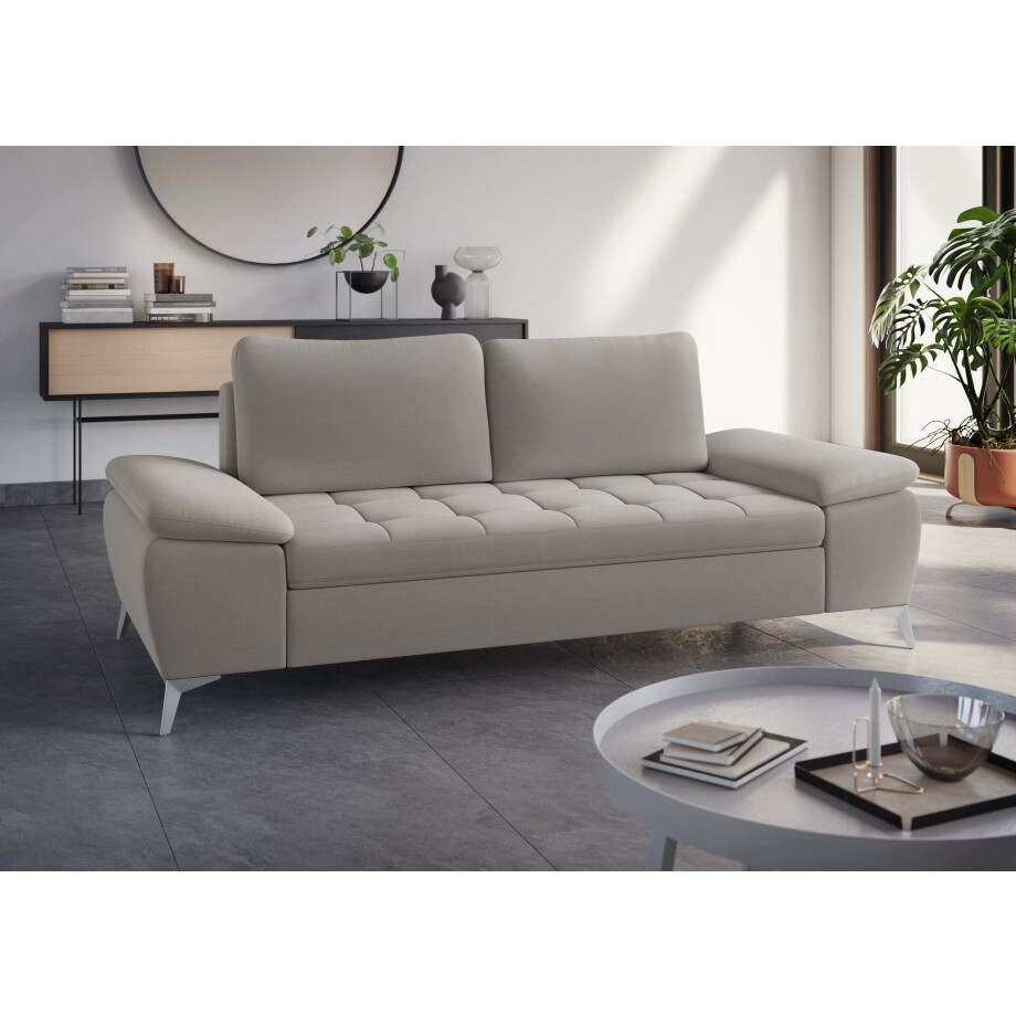sit&more 2,5-zitsbank Latigo met hoogwaardige metalen voetjes afbeelding 1