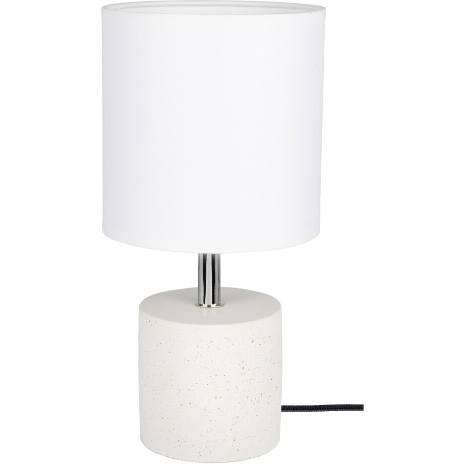 SPOT Light Tafellamp Strong Echt beton - met de hand gemaakt, natuurproduct, lampenkap van stof (1 stuk) afbeelding 1