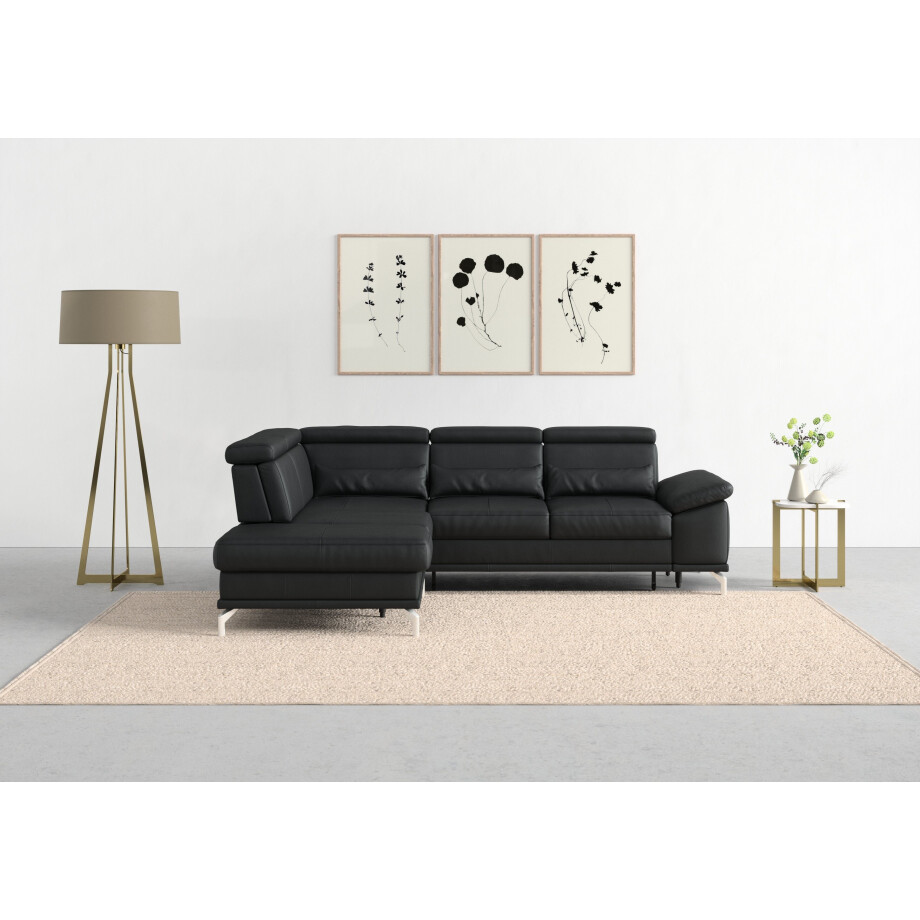 sit&more Hoekbank Cabrio L-vorm, met zitdiepteverstelling, arm- en hoofdsteunverstelling afbeelding 1