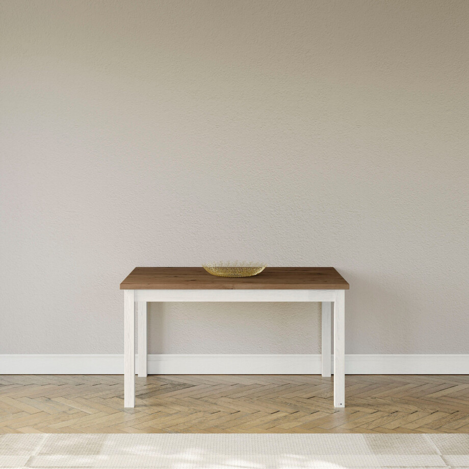 set one by Musterring Eettafel York in 3 kleurvarianten en 4 maten verkrijgbaar, met eiken plaat afbeelding 1