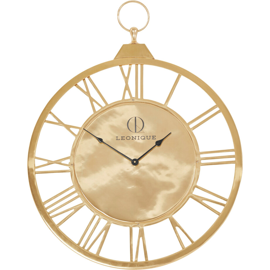 Leonique Wandklok Leonique GOLD romeinse cijfers, 58 cm (1-delig) afbeelding 