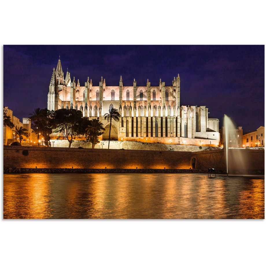 Artland Aluminium dibond print Kathedraal in Palma de Mallorca Balearen geschikt voor binnen en buiten, buitenafbeelding afbeelding 1