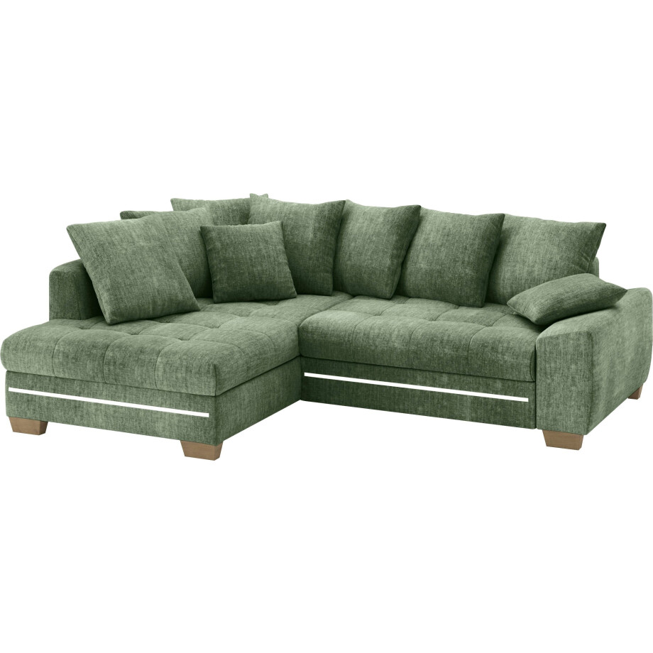 Mr. Couch Hoekbank Nikita II, L-vorm met koudschuim, rgb-led-verlichting, optioneel met bed, bedlade afbeelding 1